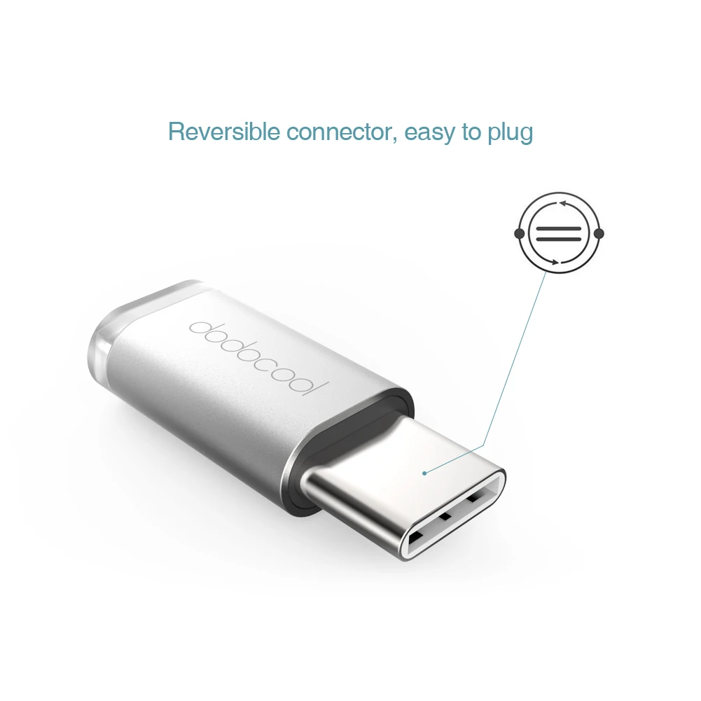 Адаптер dodocool Mini USB-C-Micro USB преобразователь Type-C в Micro-USB коннектор для MacBook Type C
