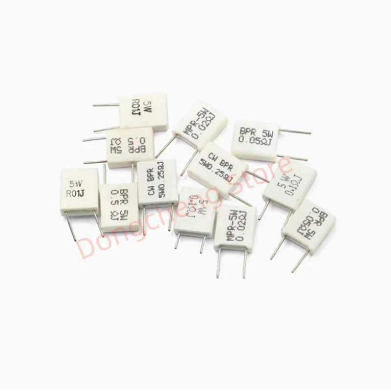 10 шт./лот 5 Вт 0 01R 015R 022R 025R 03R 047R BPR56 Неиндуктивный керамический цементный резистор 05