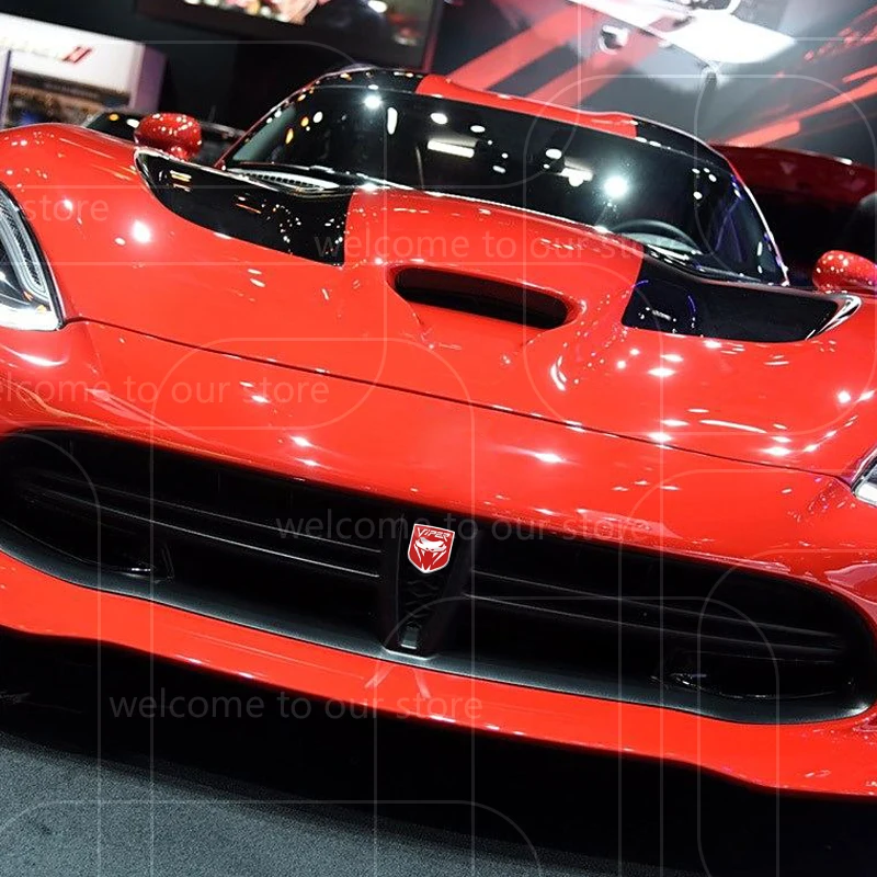Фото 3D VIPER автомобильная наклейка, передняя решетка, эмблема из цинкового сплава для зарядного устройства, калибр Durango, аксессуары для кузова, значок на задний багажник, наклейка №2