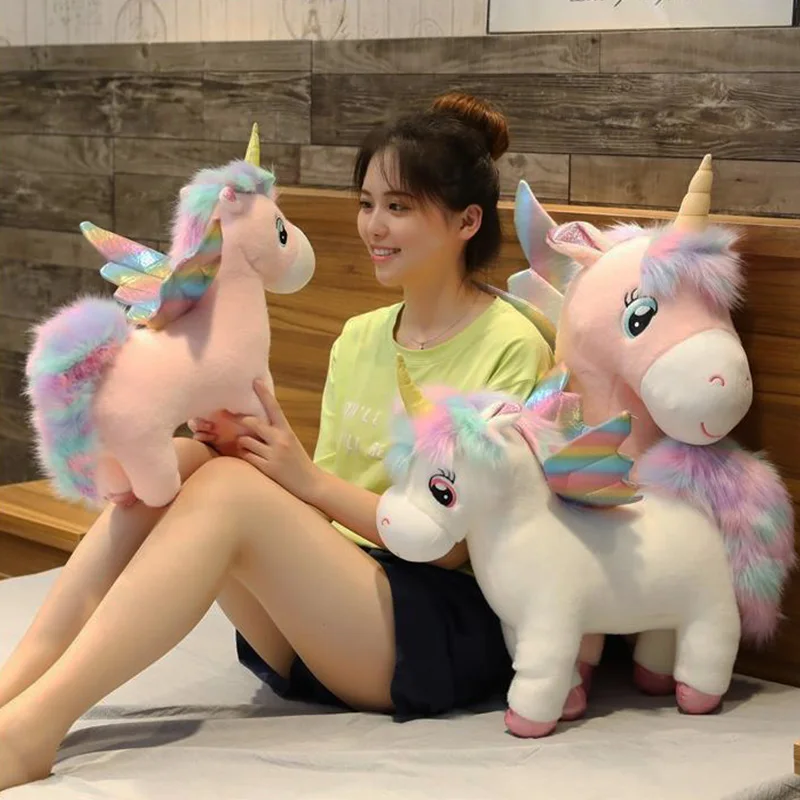 Плюшевая игрушка единорог с крыльями