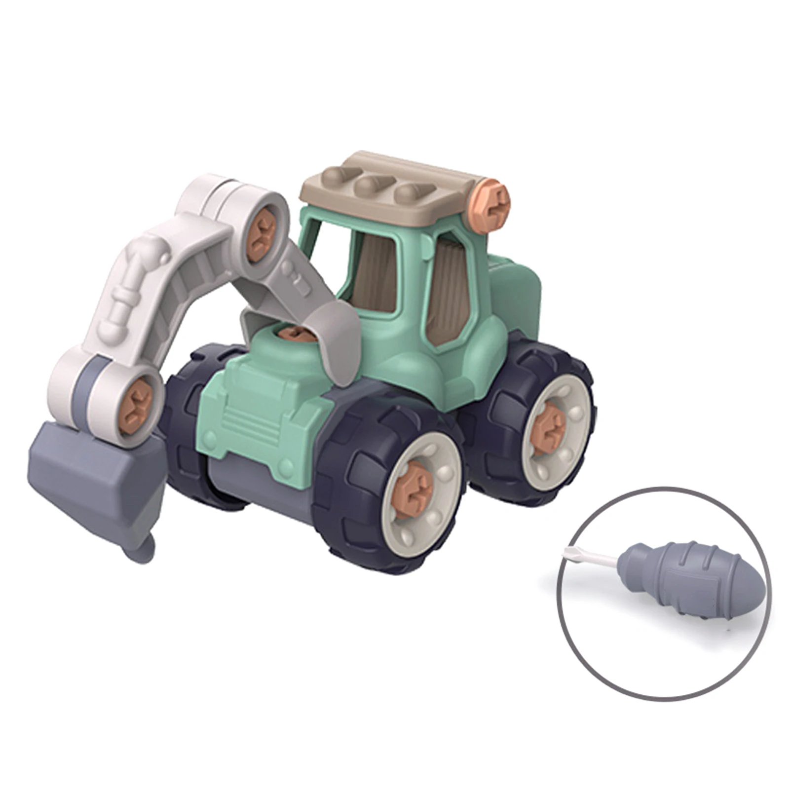 

Пластиковый самодельный грузовик, игрушечный творческий миниатюрный грузовик, погрузка, разгрузка, сборка, инженерный автомобиль, Набор де...