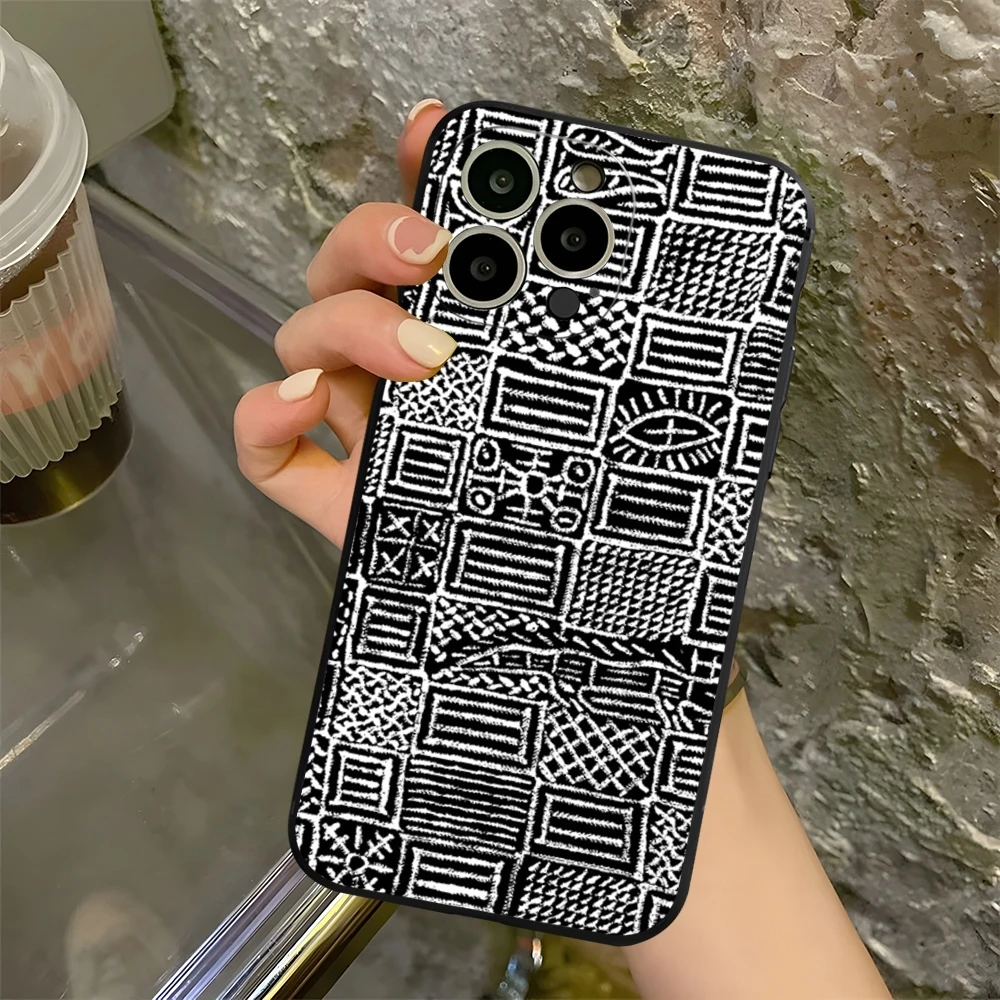 African Wax Print Design Phone Case for iphone 13 11 16 15ProMax 14 12 Pro Xs Max Mini Xr X 7 8 Plus Shell Coque