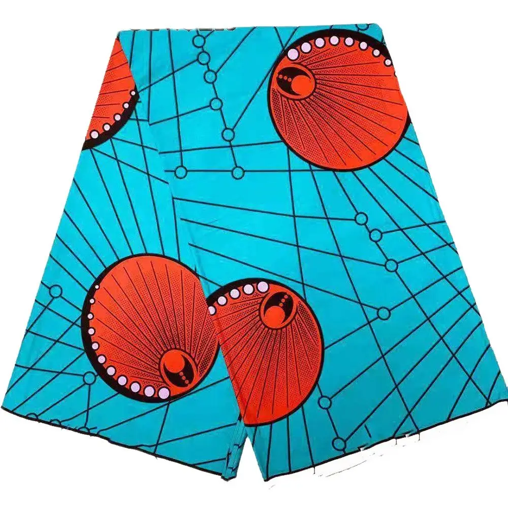 Африканский батик Ankara ткань с принтом 6 ярдов хлопок настоящая мягкая