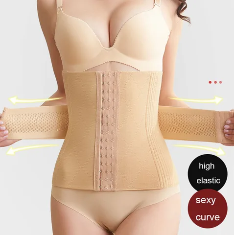 Firm Belly Control Waist Trainer Bustier Corset Women Dress Slimming Underwear Back Supports Brace Body Shaper Cincher Shapewear