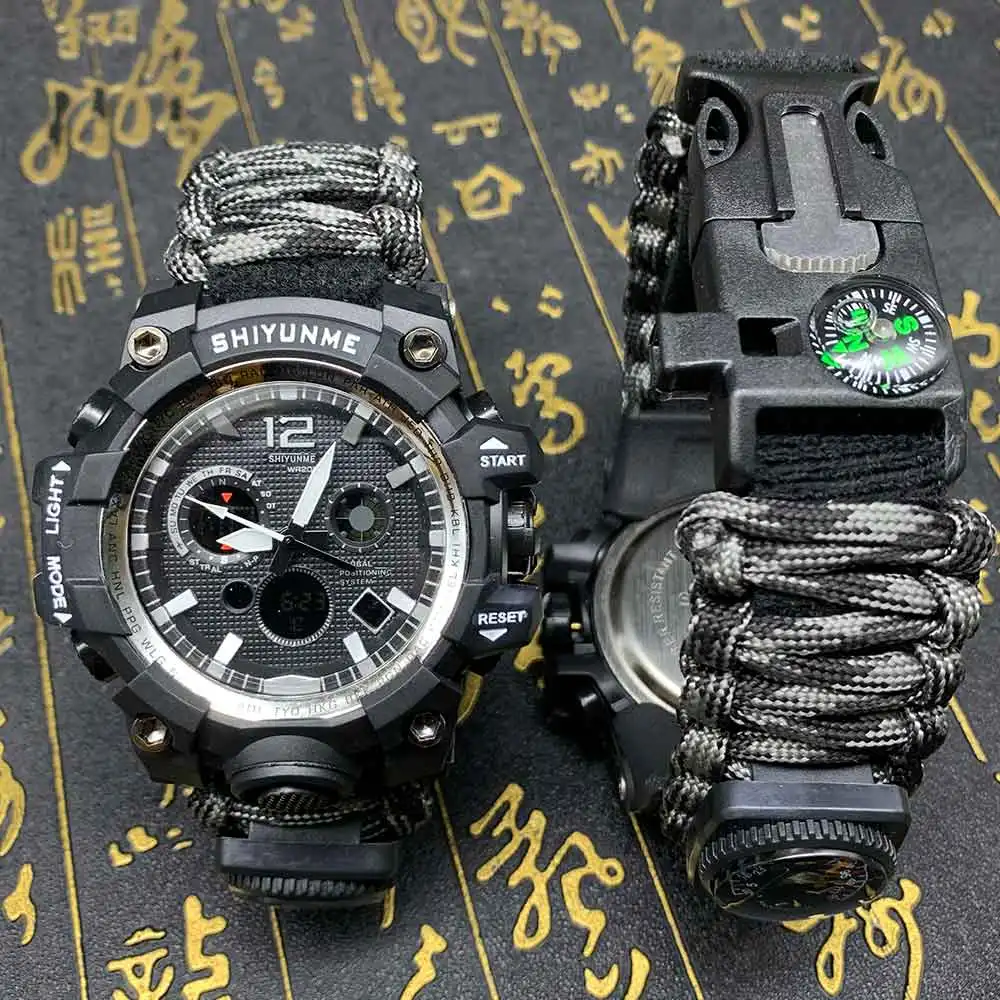 SHIYUNME Роскошные Брендовые мужские спортивные часы S-Shock светодиодные цифровые
