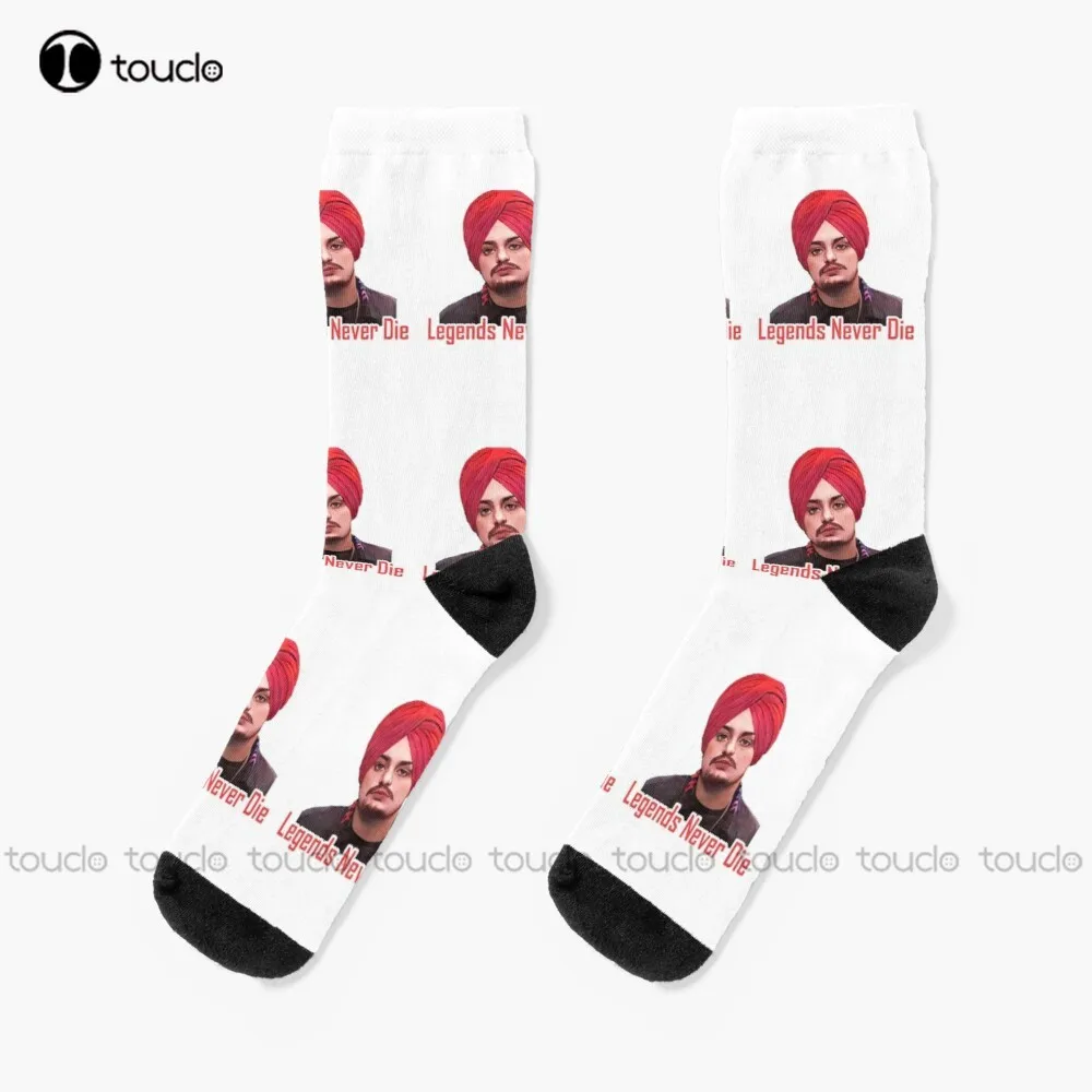 

Sidhu Moosewala Legends Never Die Socks Cute Pattern Funny Autumn Cartoon 360° Digital Print Christmas New Year Gift Custom Gift