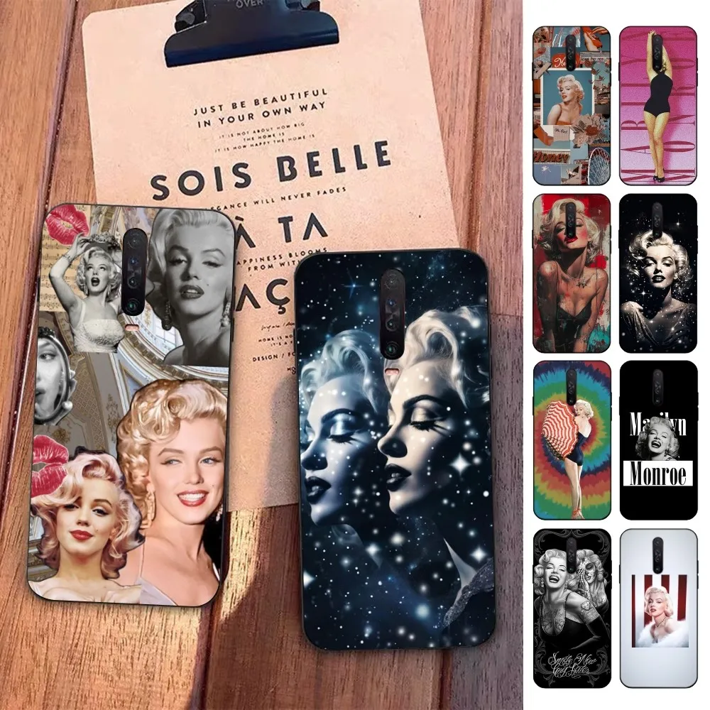 M-Marilyn M-Monroes Phone Case For Redmi 5 6 7 8 9 10 plus pro A GO K20 K30 K40 F3 Fundas