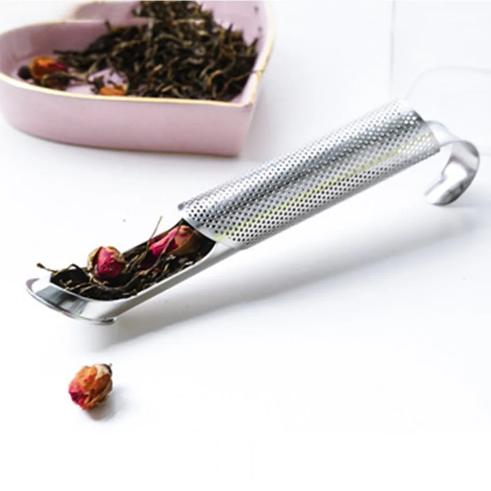 

Tea Infuser Stainless Steel Mesh Tea Strainer Filter Metal Pipe Design Loose Leaf Tea Infuser Steeper Diffuser Tea Kitchen Acces