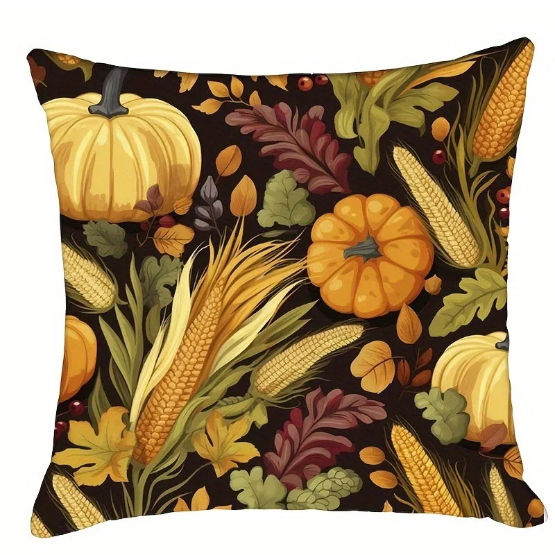 

Наволочки из полиэстера велюра Autumn Leaves & Pumpkins 40x40/45x45/50x50/60x60 см