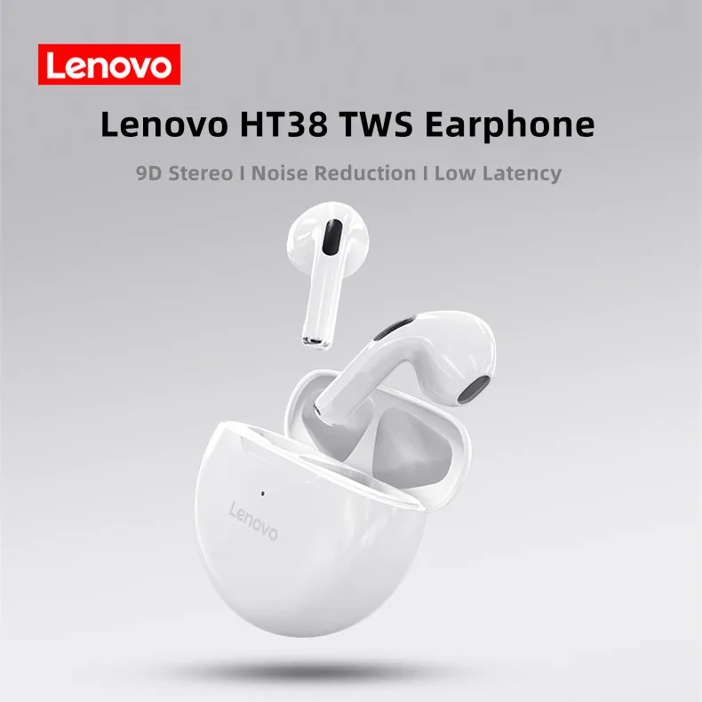 

TWS-наушники Lenovo HT38 с шумоподавлением и поддержкой Bluetooth
