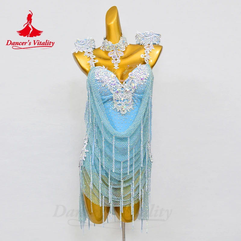 Платье для латинских танцев Женский костюм соревнований Детская одежда взрослых