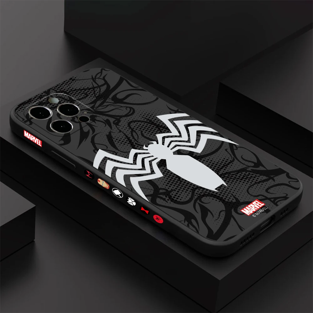 Spider-Man Venom Phone Case for Huawei P40 P30 P20 Lite Mate 20 Nova 9 SE 8i 7i 6 4e Pro Straight Edge Soft Silicone TPU Cover