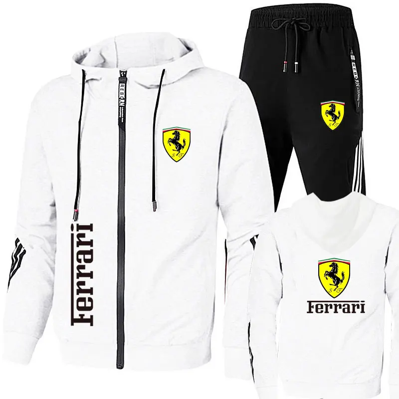 2023 New F Man Formula One Semester and Autumn Atmosphere Mode Large Comfortable Small Coat Casual Men's Sportswear Set