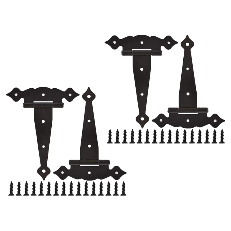 

Heavy Duty Gate Hinges 8Inch Strap Hinges Shed Door Hinges Barn Door Hinges for Wooden Fences Decorative Hinges 4Pcs