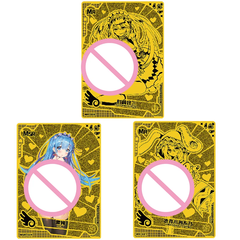 

Goddess Story Girls Party Mr Metal Card Holder Rem Tokisaki Kurumi Anime Characters Rare Metal Collector's Card Kids Toys Gift