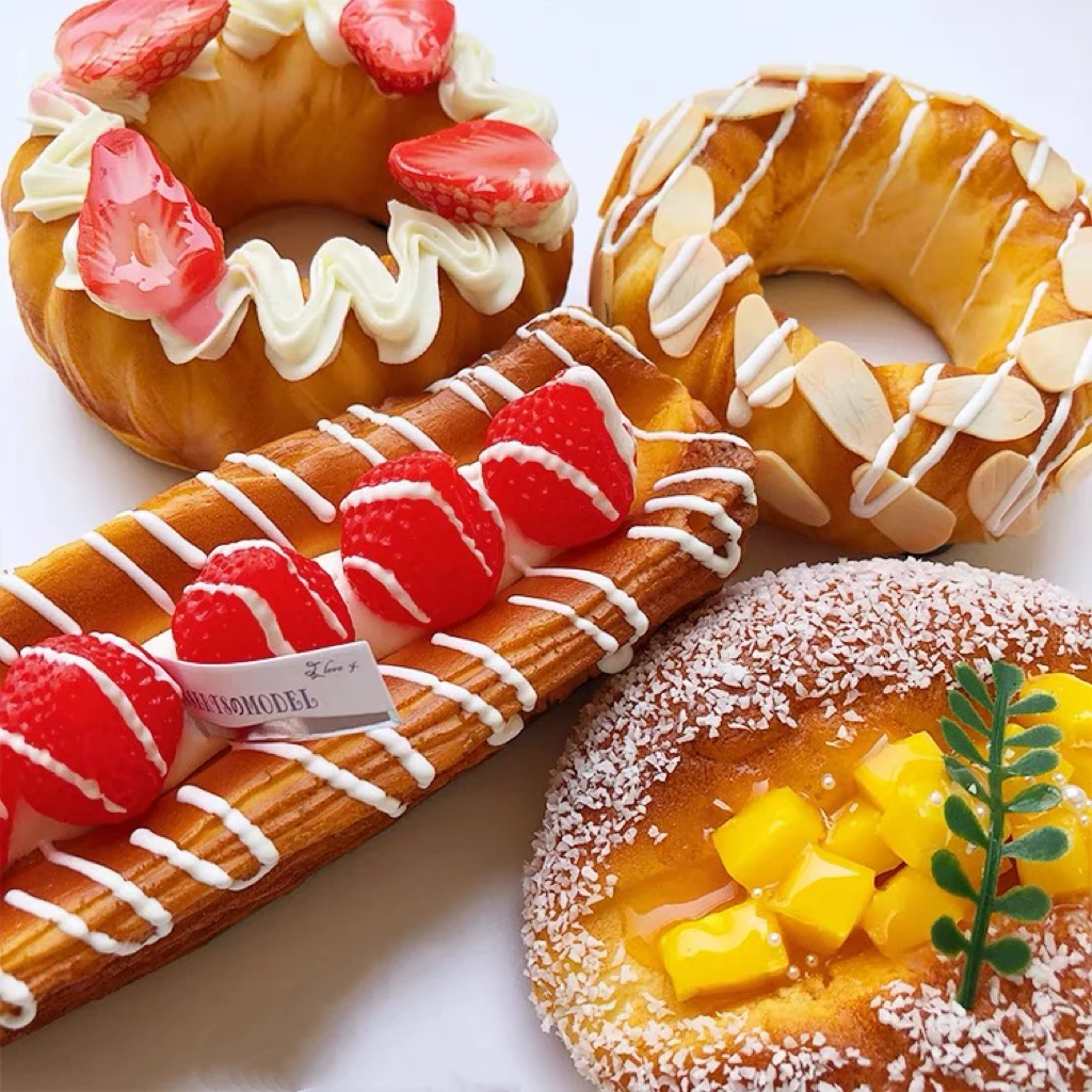 

Creative Lovely Cartoon Simulation Cake Bread Food PU Refrigerator Stickers Decoration Magnetic Gifts Home Kitchen Accessories