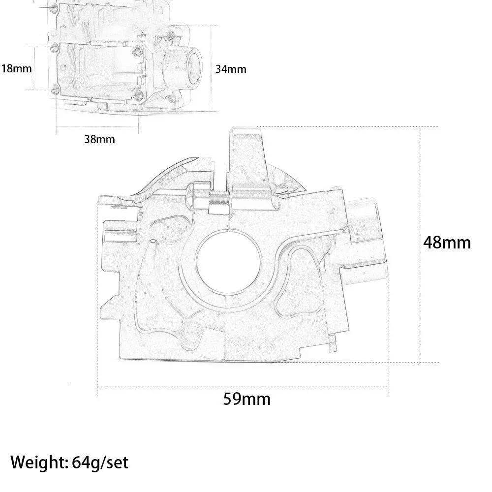 Передняя Коробка передач из алюминиевого сплава 1/10 #6881 #6880 для модели TRAXXAS rdler VXL