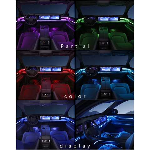 Скрытый тестовый автомобиль, универсальный RGB18-128, фантомный цвет, светодиодный светильник для автомобиля, модификация и обновление мобильного приложения, управление