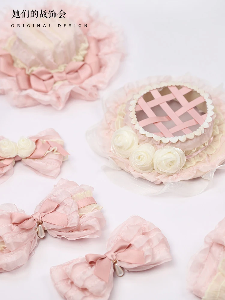 Оригинальный Розовый балетный боковой зажим ручной работы аксессуары для волос