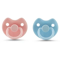 2 pcs retro style boys and girls solid color pacifiers childrens teether toy dummy silicone baby pacifiers baby fake pacifiers