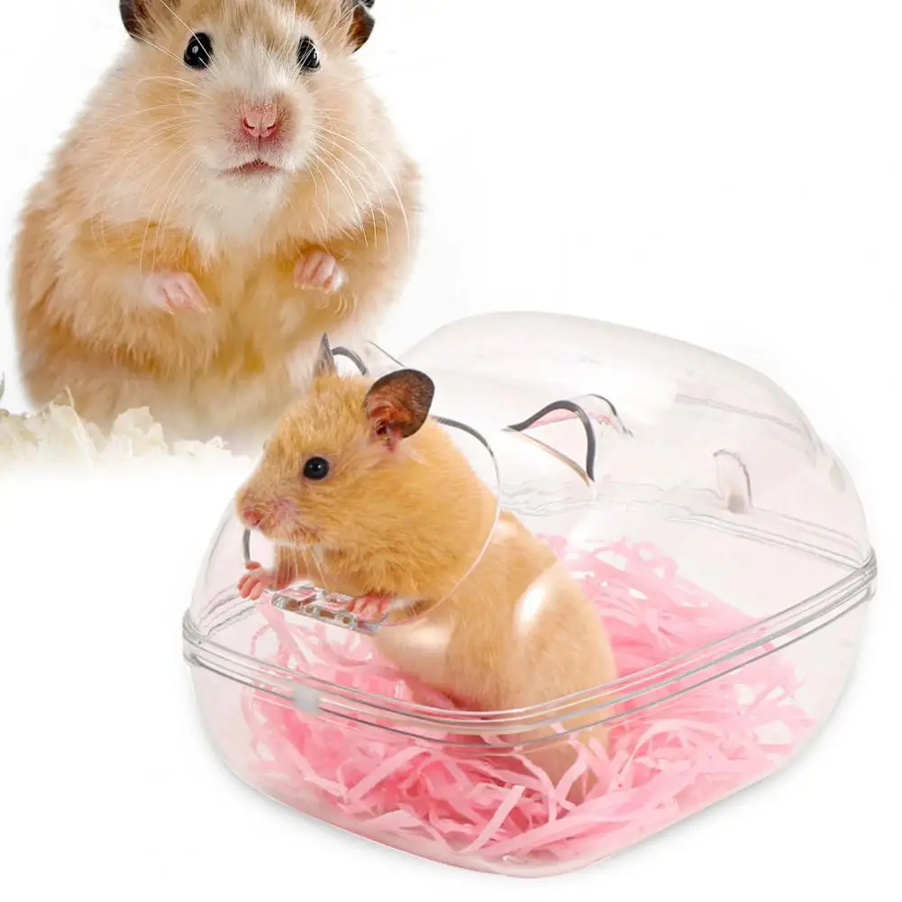 

Multipurpose Pet Transparent Bathroom Cartoon Shape Detachable Anti-splash Observation Bathtub Toilet for Hamster Small Animals