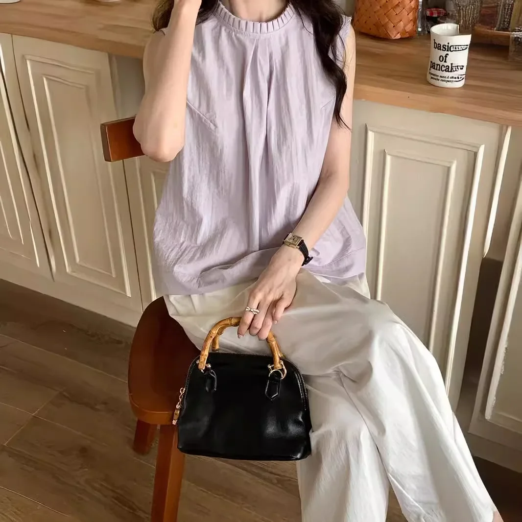 Чувствительный дизайн женская летняя корейская майка без бретелек в стиле Dongdaemun