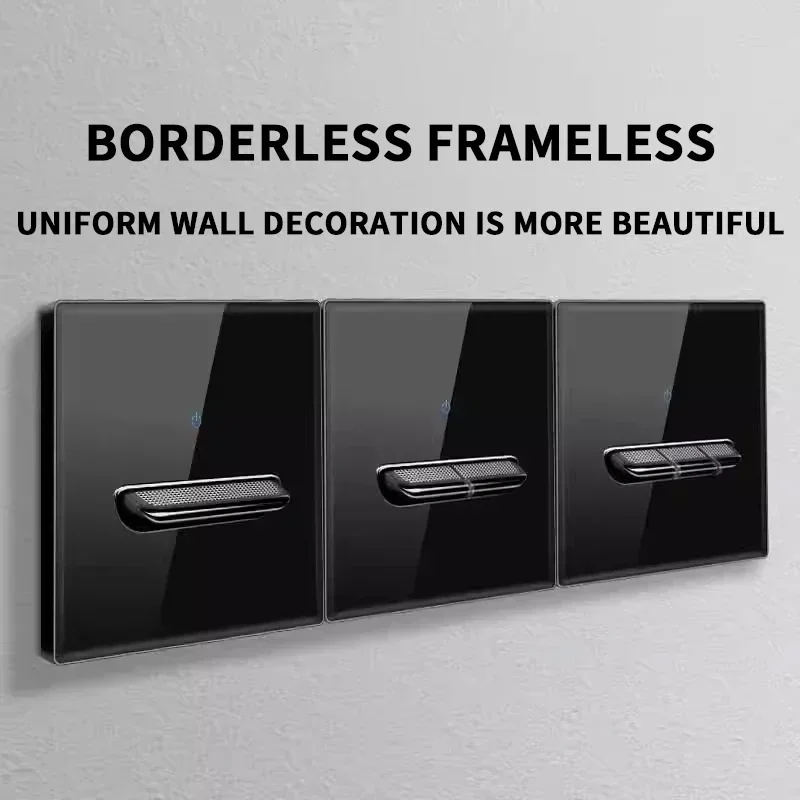 Розетка переключателя из закаленного стекла самосброс на 1 2 3 4 клавиши