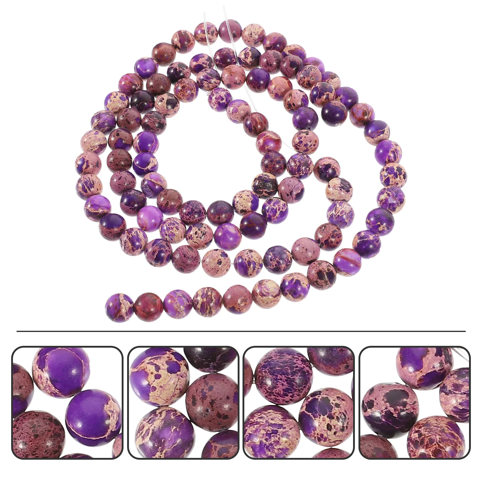 

2 Pcs Stone Beaded Bracelet Jewelry Wrist Band Decorative Straps Beads Necklace