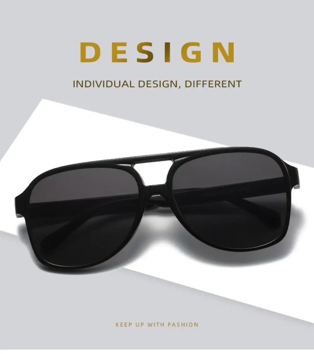 Новинка 2022 Модные индивидуальные солнцезащитные очки с двойным лучом винтажные