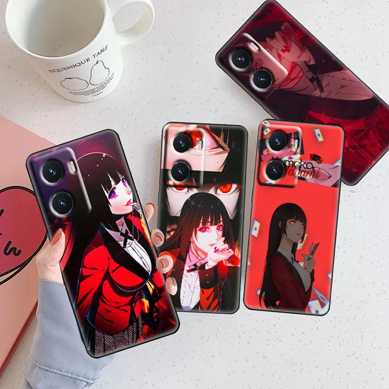 Аниме Kakegurui Yumeko Jabami для OPPO A74 A72 A53 Reno 7 6 5 4 2 Find X3 X2 Z Lite Neo Pro Plus SE, черный телефон