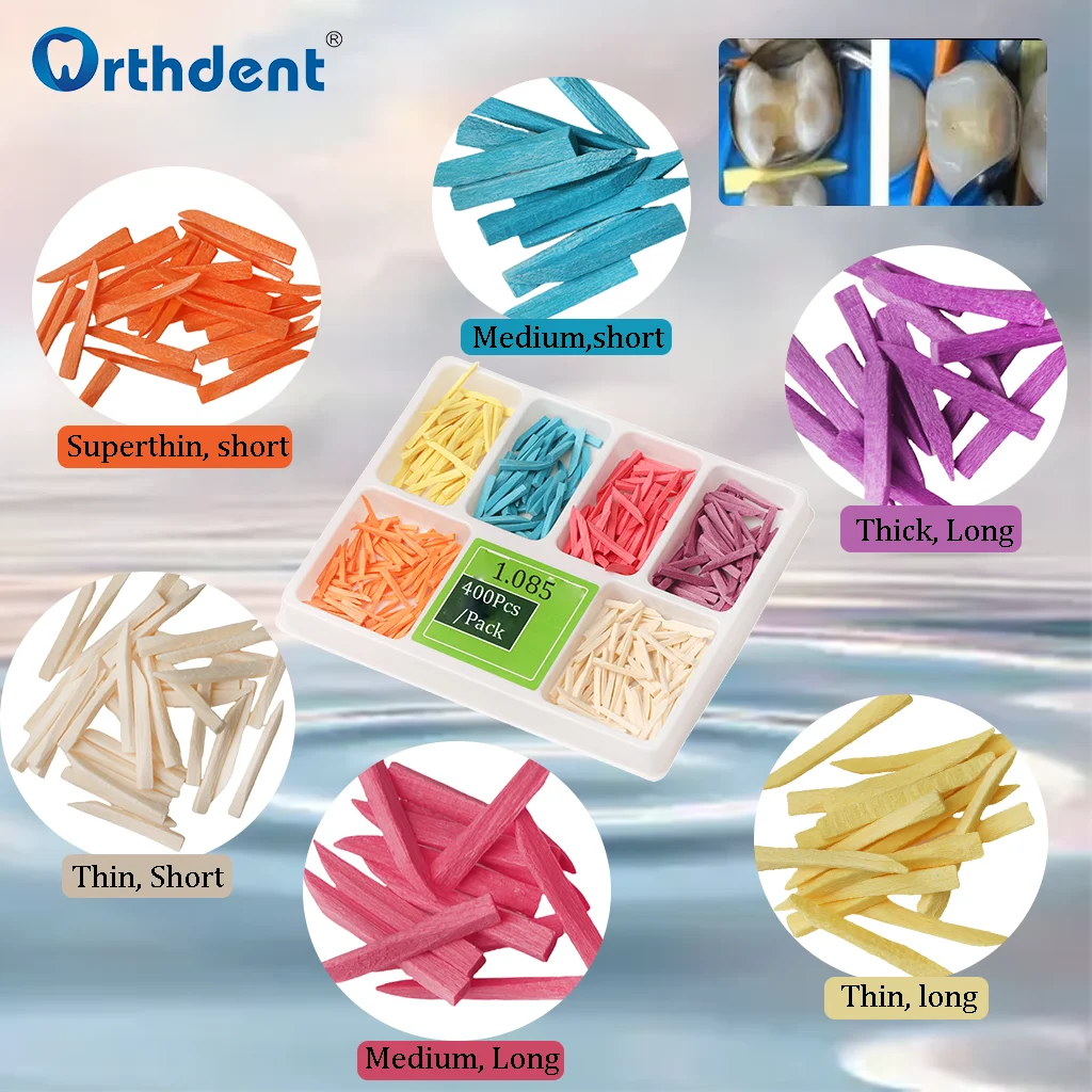 400 шт./кор. стоматологические деревянные клинья клин для зазора между зубами