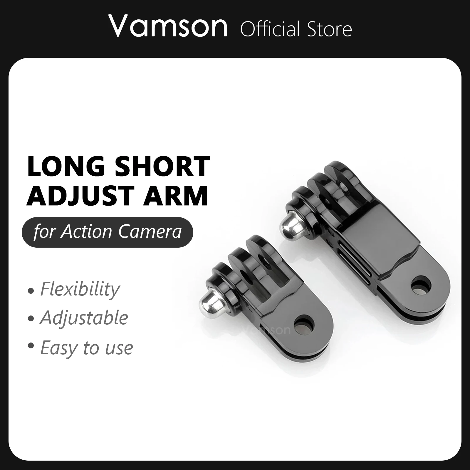 

Vamson для GoPro 8 7 аксессуары длинный короткий прямой шарнир для yi 4K для SJCAM для Gopro Hero 7 6 5 4 3 + камера VP113
