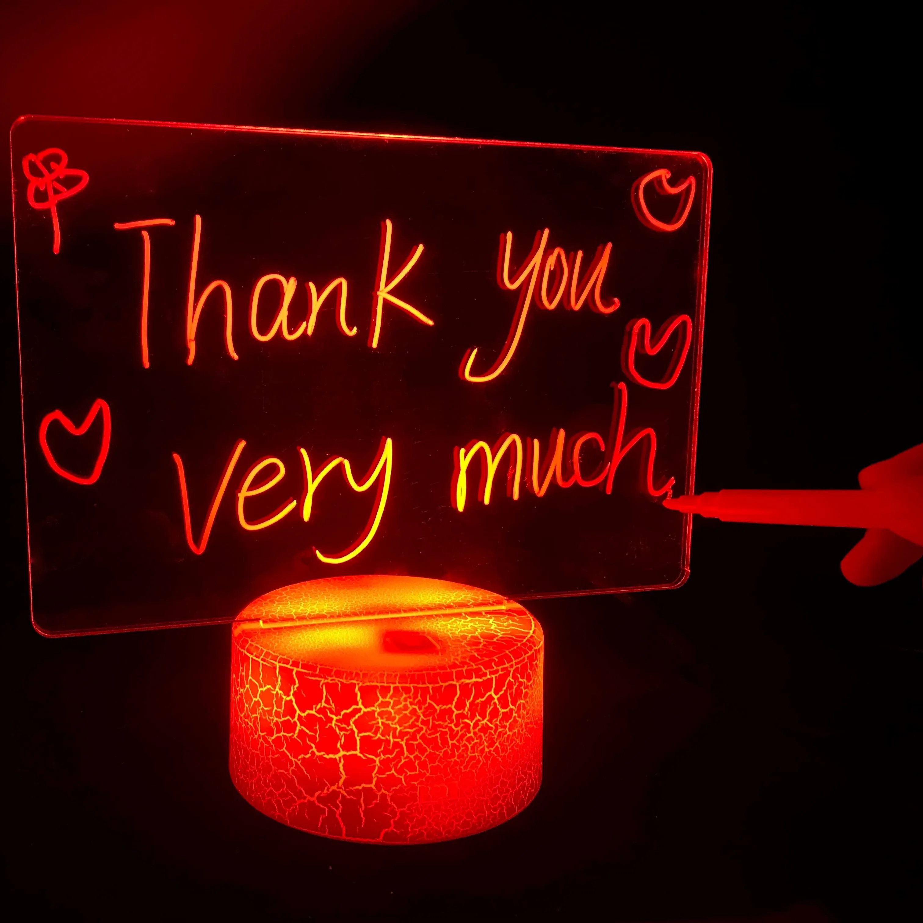 

DIY Rewrite Night Light with Pen Can Be Erased Message Note Acrylic Table Lamp Creative Christmas Birthday Gift for Kids Family