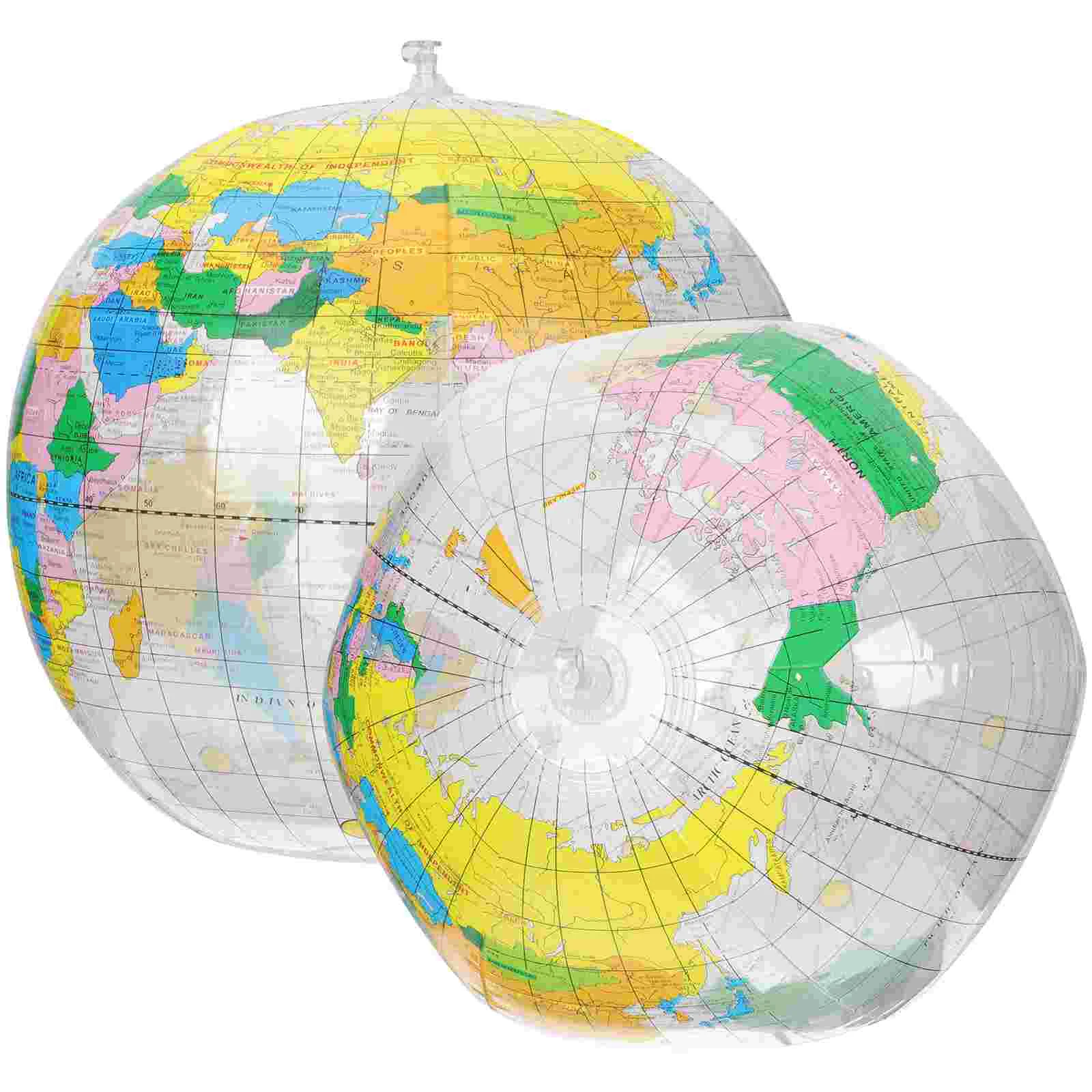 

Beach Globe Inflatable Toysworld Pool Earth Water Children Toy Educational Geography Clear Kids Blow Reusable