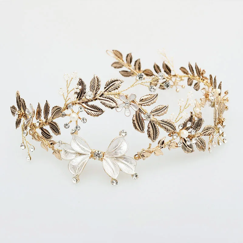 Wedding Tiara Headband Bridal Hair Crown Accessories Handmade Women Prom Hairband