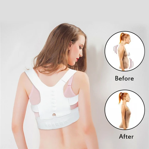 Magnetic Posture Corrector Corset Back Correction Shoulder Brace Lumbar Support Straight Pain Relief for Child Adult Unisex images - 6