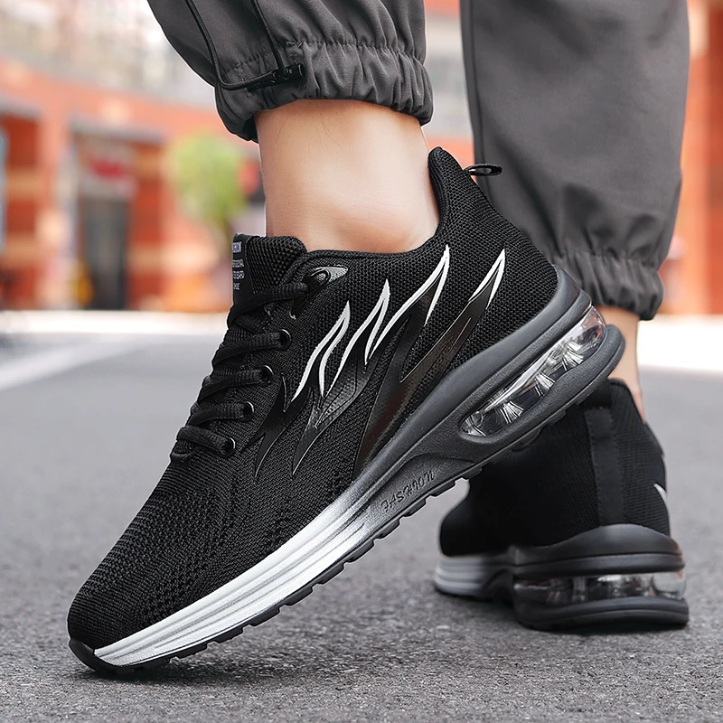 New Mens Womens Sneakers Air-cushion Running Shoes Unisex Breathable Fabri Sport Shoes Male Female Women Sports Sneakers