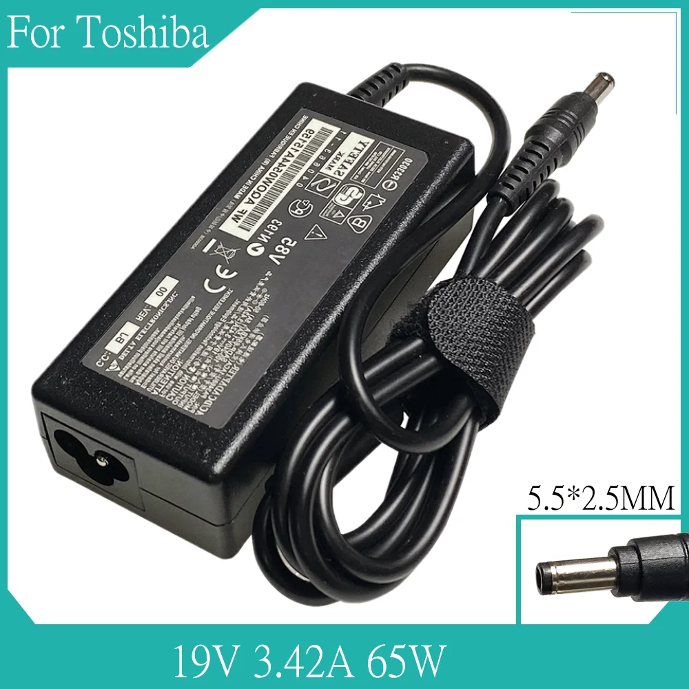 

19V 3.42A 65W 5.5*2.5mm AC Laptop Power Adapter Charger For Toshiba L600 C600 L700 Satellite L25-S1196 l655d-s5050 C655-S5082