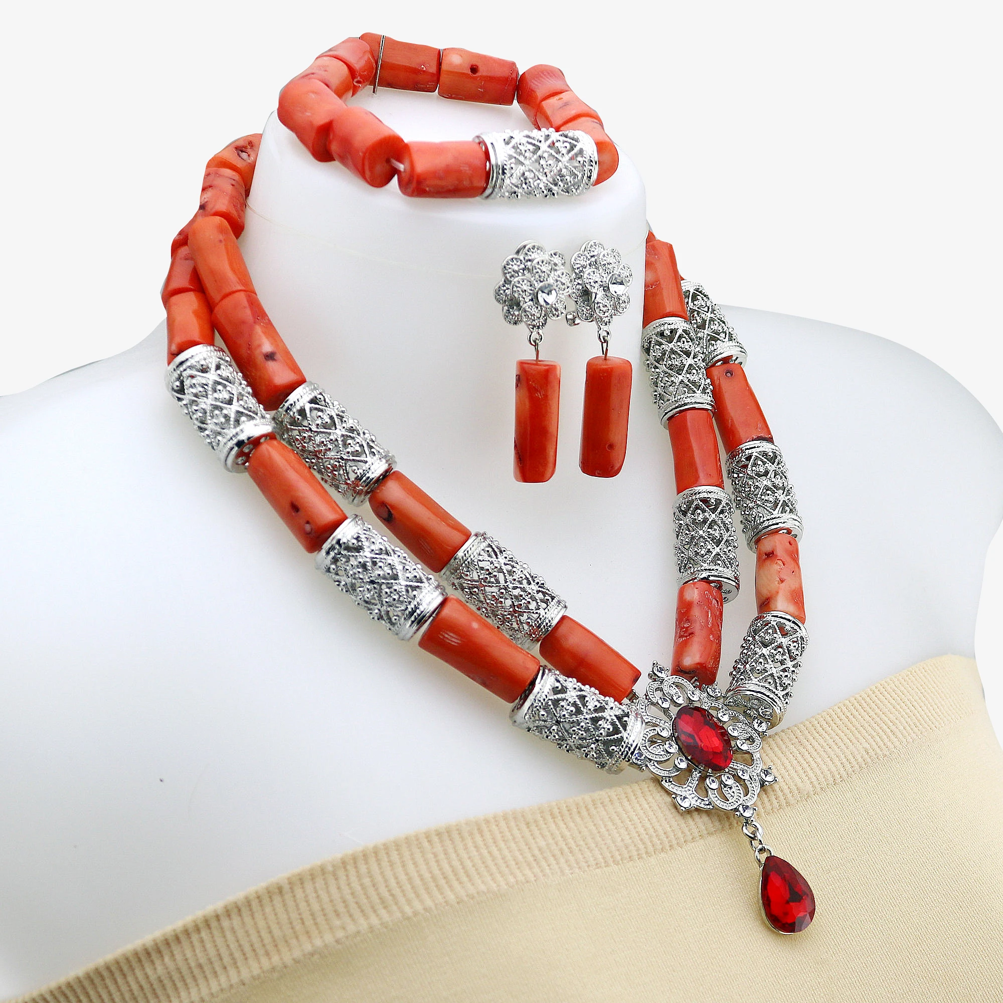 Ожерелье из натурального коралла оригинальные коралловые украшения для жениха и