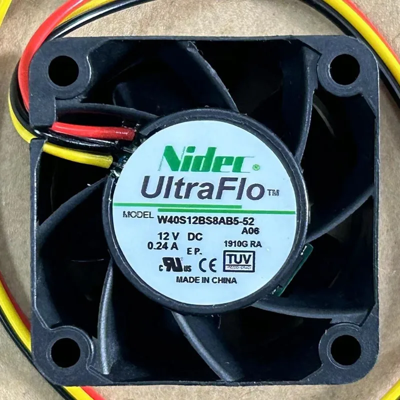 

1PC 4028 4CM 12V 0.24A W40S12BS8AB5-52 3-Wire Violence Cooling Fan