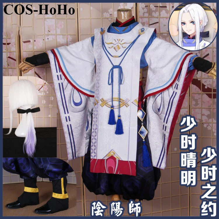 

COS-HoHo Anime Onmyoji Youth Abe no Seimei Game Suit Kimono Gorgeous Uniform Cosplay Costume Halloween Party Role Play Outfit