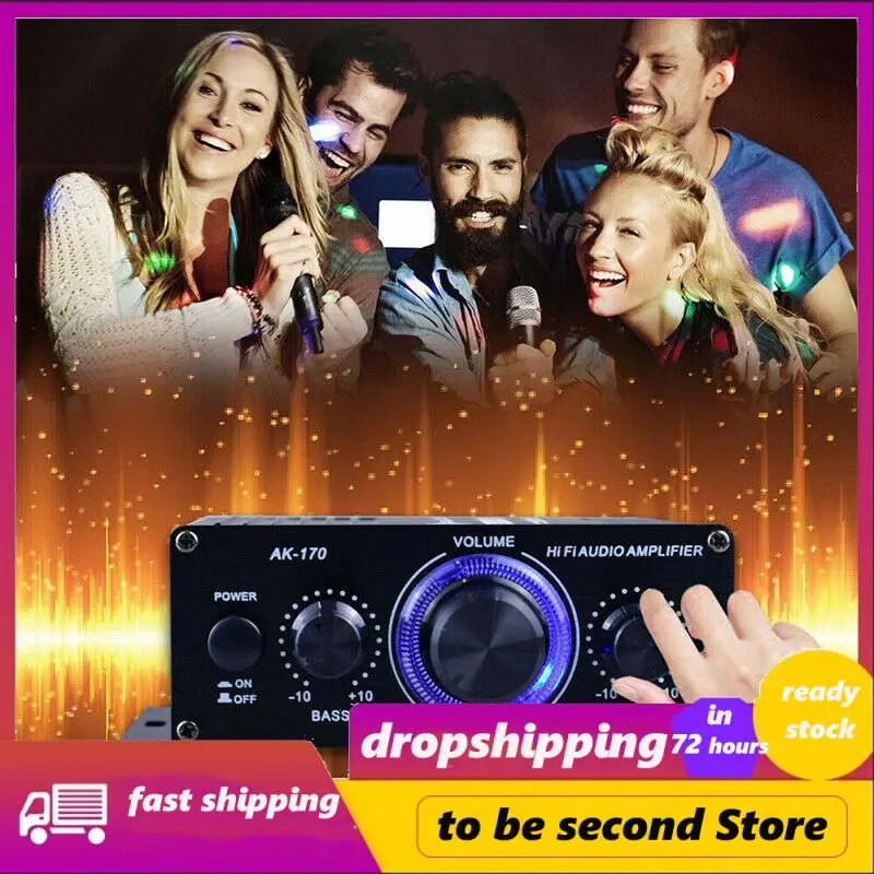 

Усилитель мощности Hi-Fi черный, 400 Вт, мини-усилитель