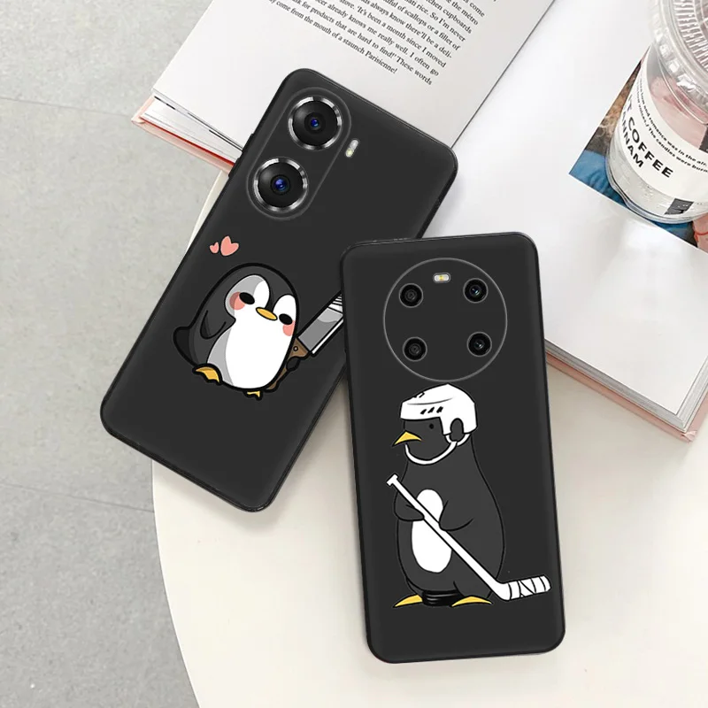 Чехлы для телефонов Honor X7b X7 X8 X9 b X6a 90 70 X8b X9a Magic5 Lite милый пингвин Pixel 6 7 6a 7a 8a 8 Pro