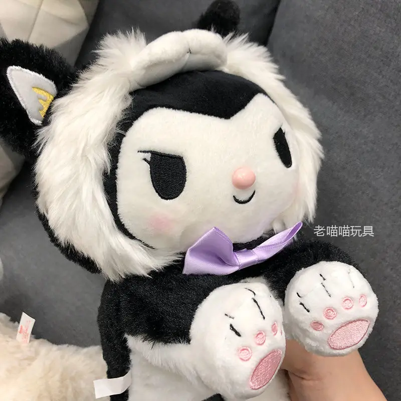 

20Cm Sanrio Cute Plush Stuffed Toy Kawaii Mymelody Kuromi Cinnamorroll New Dog Changing Doll Children's Toy Birthday Gift