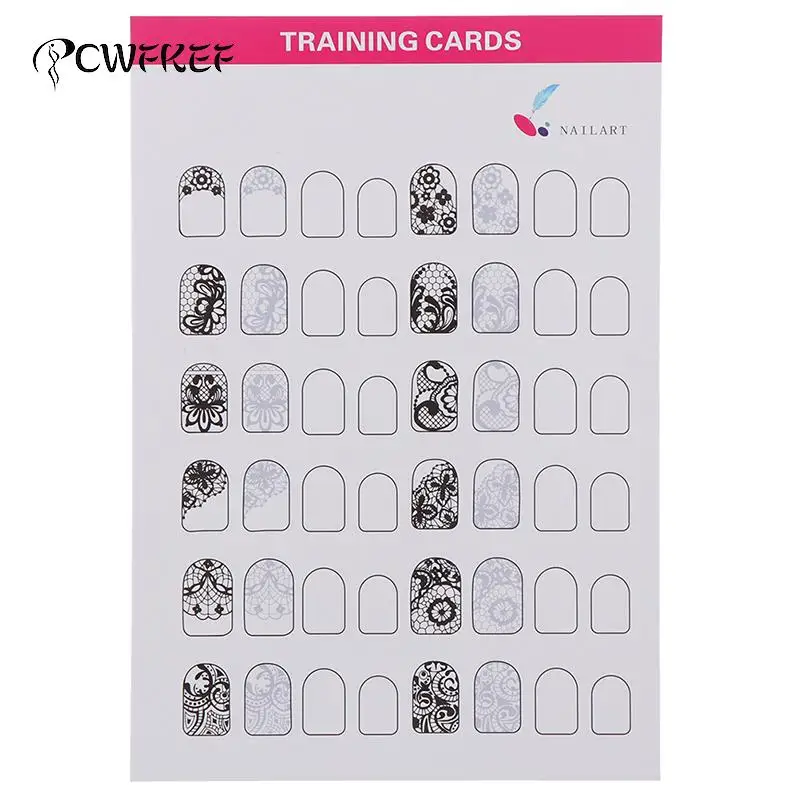 

12Sheet Nail Art Training Practice Lines Drawing Painting Template Learning Book