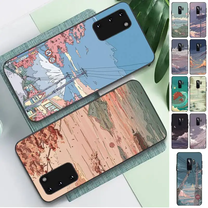 

Anime Landscape Phone Case for Samsung S10 21 20 9 8 plus lite S20 UlTRA 7edge