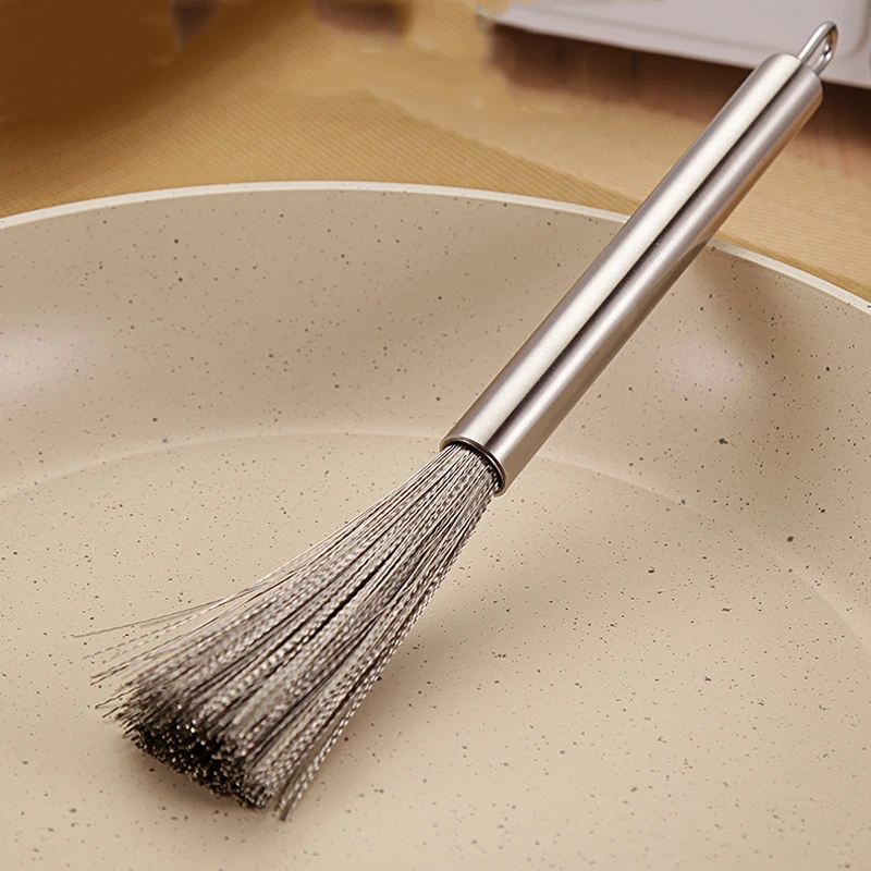 

304 Stainless Steel Pot Brus Cleaning Brush Pot brush Utensil Scrubber Scouring for Brush Dishwashing Descaling Wire Brush