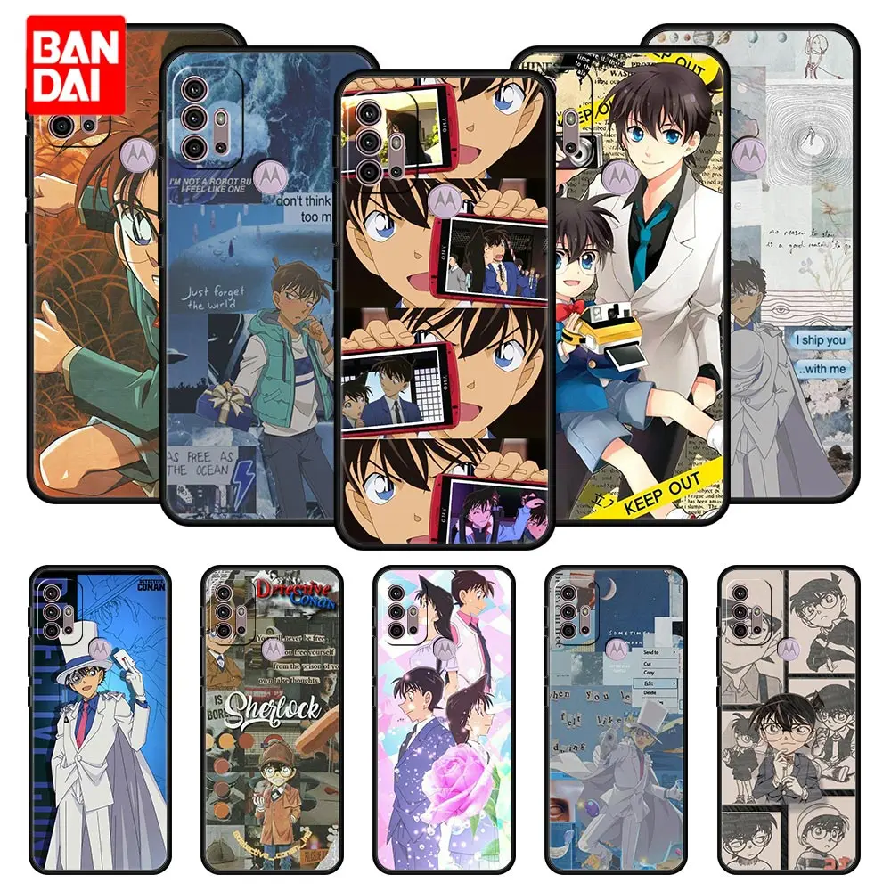 

Cover Case for Motorola Moto G30 G50 G60 G8 G9 G200 G31 G60s Power Plus Play Lite Bag Capa Armor Japanese Anime Detective Conan