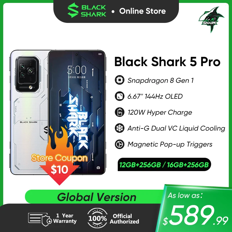 Global Version Black Shark 5 Pro 5G Smartphone 5pro Snapdrag