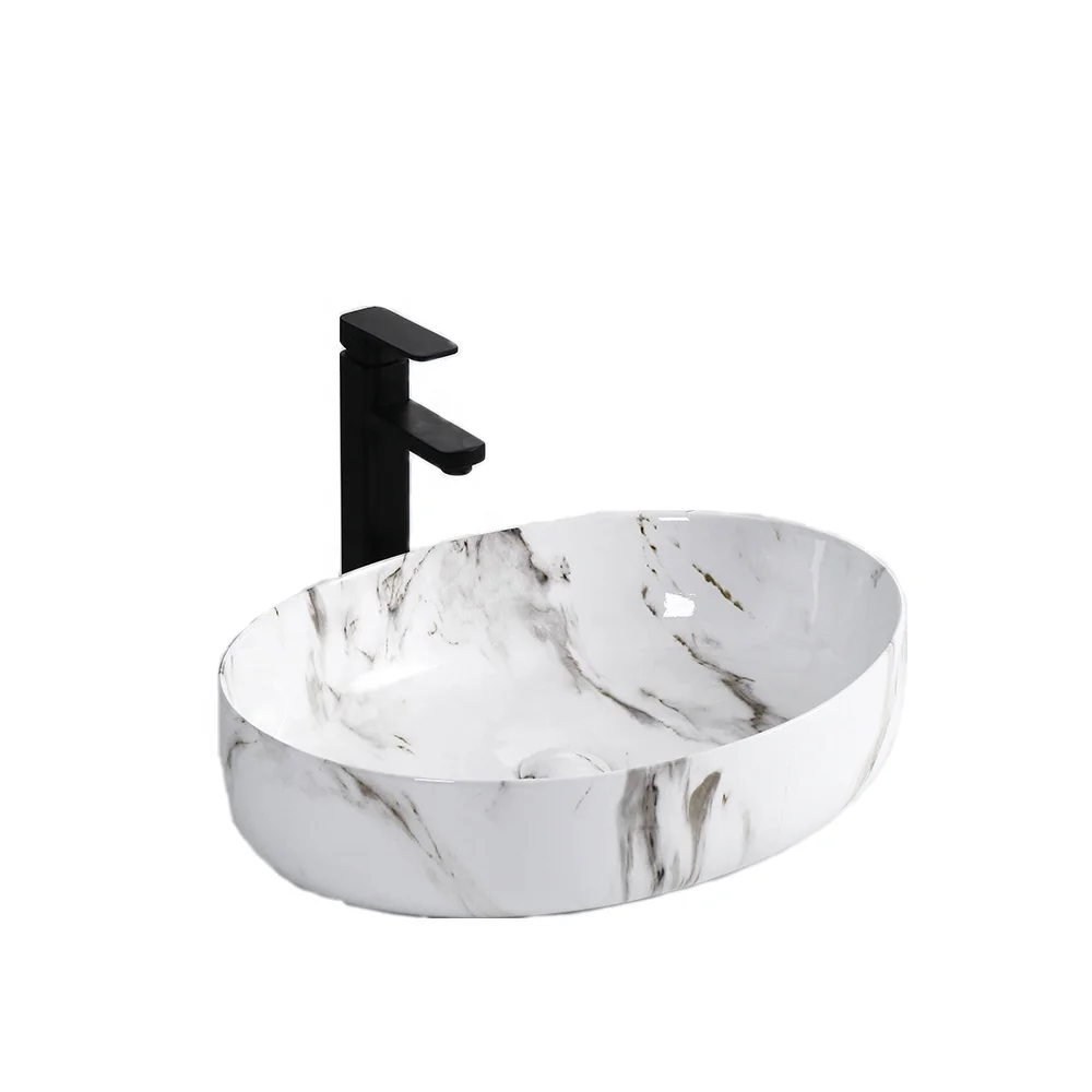 

Раковина из мрамора для ванной, раковина из белого круглого культивированного мрамора